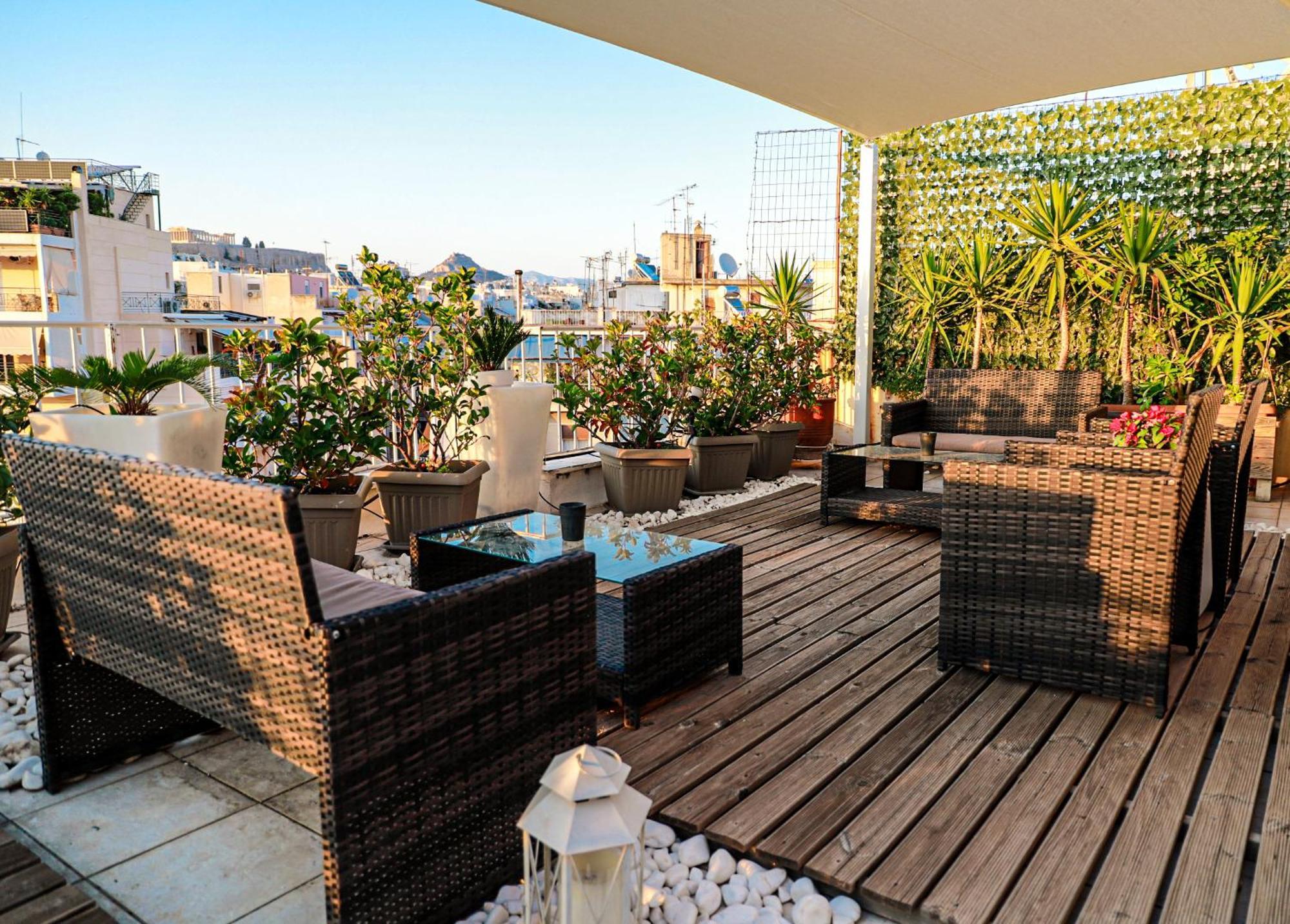 Renovated Apartment With Roof Garden Access, 15 M Walk To Acropolis Atenas Exterior foto